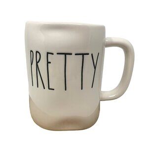 Rae Dunn PRETTY Mug Large Coffee Cup Ceramic Magenta LL Farmhouse Gift 16oz